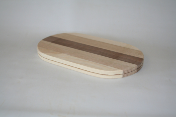 3" x 8" x 5/8" Multi Hardwood Flat Sided Oval